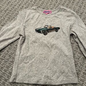 Edikted Grey Long Sleeve Tee with Dark Green Convertible Graphic